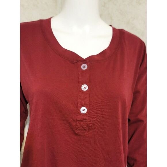 NWT - Chaser Henley Tunic Top. Cranberry - Size S - Picture 5 of 7